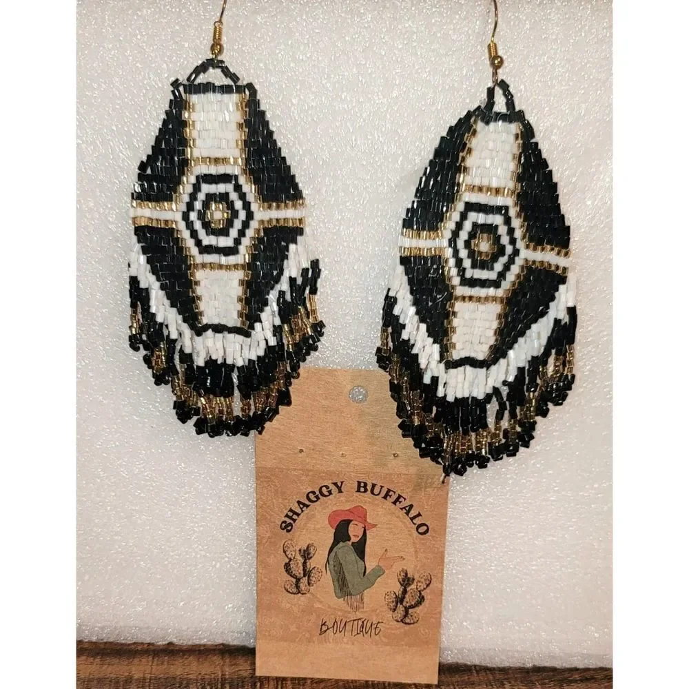 New - Shaggy Buffalo Boutique Handmade Dangle Earrings
